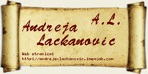 Andreja Lackanović vizit kartica
